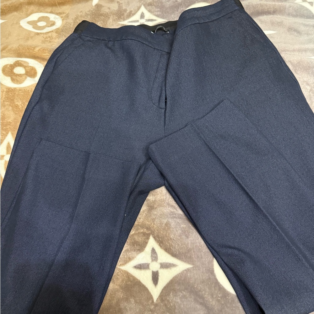 Zara Navy Straight Leg Pants